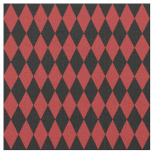 Tissu Diamants Harlequin Noir & Rouge