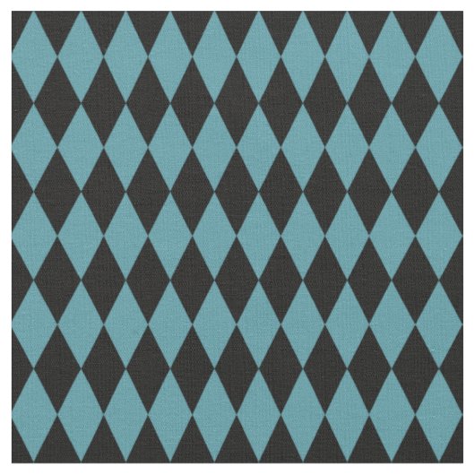 Tissu Diamants Harlequin Noir & Sarcelle (Fermer)
