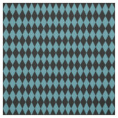 Tissu Diamants Harlequin Noir & Sarcelle (Échantillon)