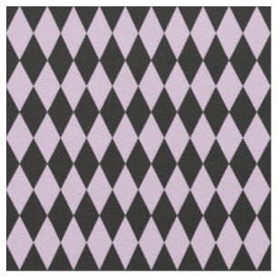 Tissu Diamants Harlequin Noir & Violet Clair