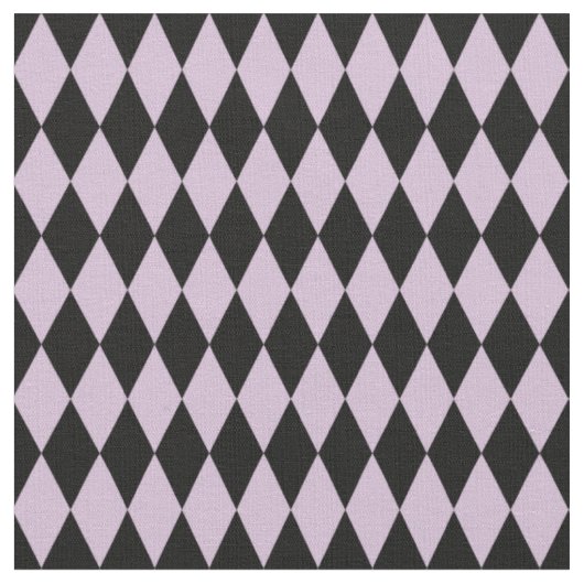 Tissu Diamants Harlequin Noir & Violet Clair (Fermer)