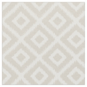 Tissu Diamants Ikat Beige Lin
