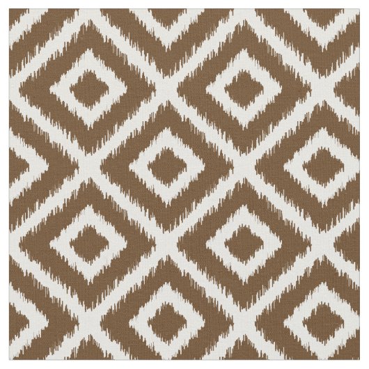 Tissu Diamants Ikat Brown au chocolat (Fermer)