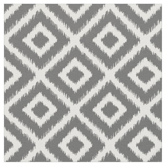 Tissu Diamants Ikat Gris Charbon (Fermer)