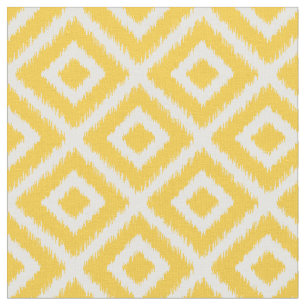 Tissu Diamants jaunes Ikat