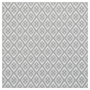 Tissu Diamants médiévaux - gris argent et blanc