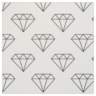 Tissu Diamants Noir Et Blanc