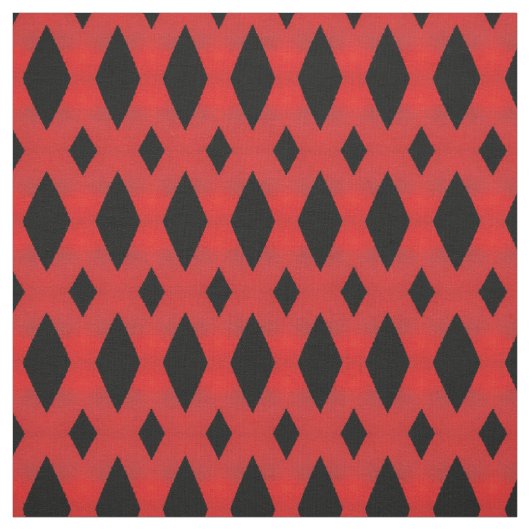 Tissu Diamants noirs et rouges (Échantillon)