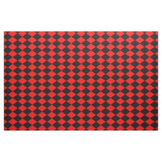 Tissu Diamants noirs rouges (Yard)