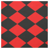 Tissu Diamants noirs rouges (Échantillon)