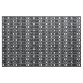 Tissu Diamants rétro Rectangles gris noir (Yard)