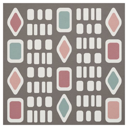 Tissu Diamants rétro Rectangles Multicolores 4 (Échantillon)