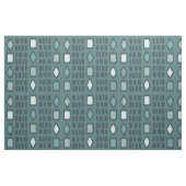 Tissu Diamants rétro Rectangles Turquoise (Fat Quarter)