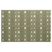 Tissu Diamants Rétro Rectangles Vert Olive (Fat Quarter)