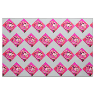 Tissu Diamants roses