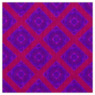 Tissu Diamants sauvages en rouge et pourpre