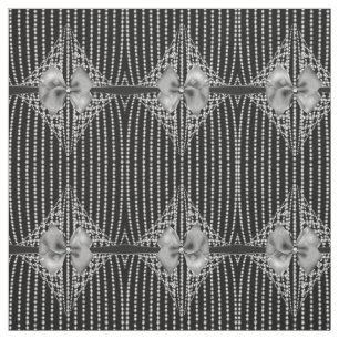 Tissu Diamond Bows Élégant Goth Motif Fabric