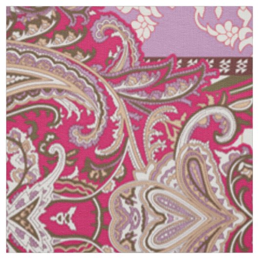Tissu Diamond Zigzag Textile | Impression Lavender Paisl (Échantillon)