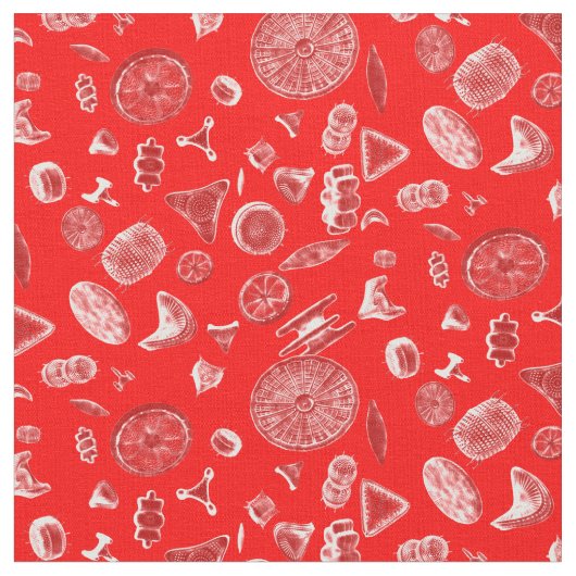 Tissu Diatomées rouge (Fermer)