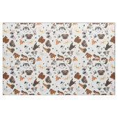 Tissu Différents chiens de races motif (Fat Quarter)