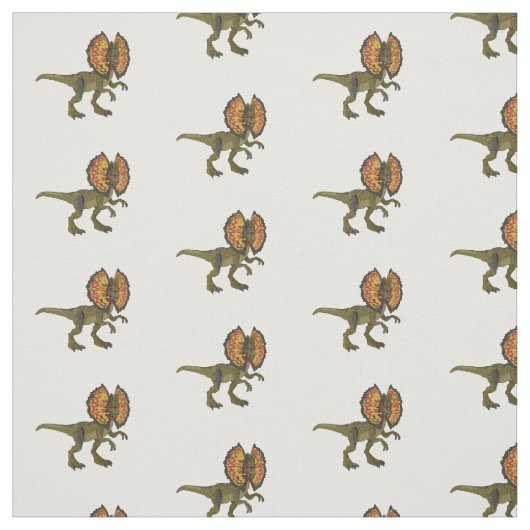 Tissu Dilophosaurus dessin animé (Échantillon)