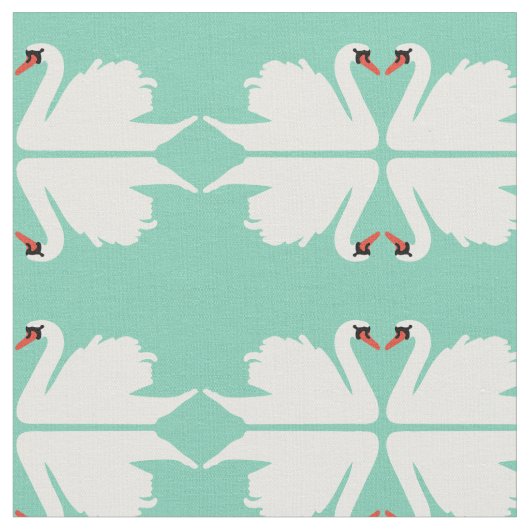 Tissu d'image retournée de lac swan (Fermer)