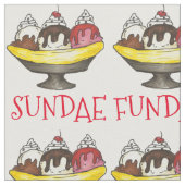 Tissu DIMANCHE (DIMANCHE) DIMANCHE Ice Cream Banana Spli (Fermer)