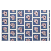 tissu d'impression crâne rose (Fat Quarter)