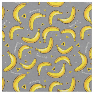Tissu d'impression d'art de bruit de bananes