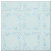 Tissu d'impression de baleine bleu clair (Échantillon)