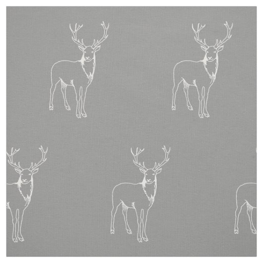 Tissu d'impression de cerfs communs (Échantillon)