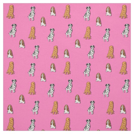 Tissu d'impression de chien (Échantillon)