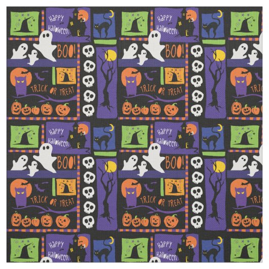 Tissu d'impression de correction de Halloween (Échantillon)