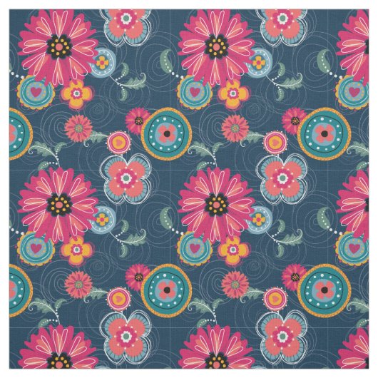 Tissu d'impression de griffonnage de Boho (Échantillon)