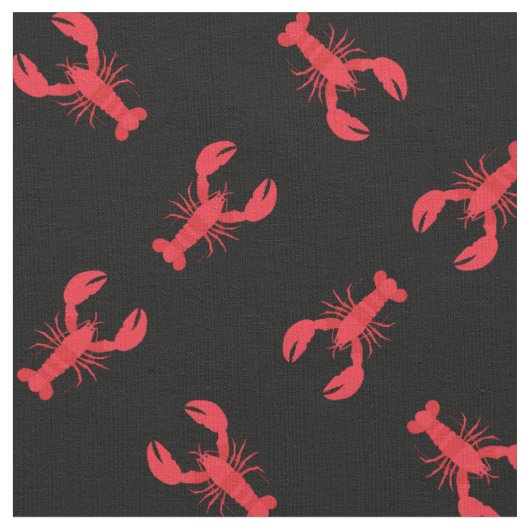 Tissu d'impression de homard (Fermer)