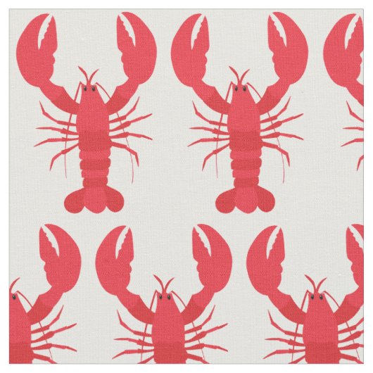 Tissu d'impression de homard blanc (Fermer)