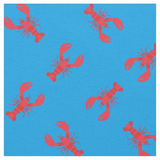 Tissu d'impression de homard bleu (Fermer)