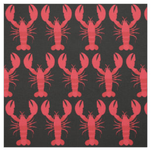 Tissu d'impression de homard noir