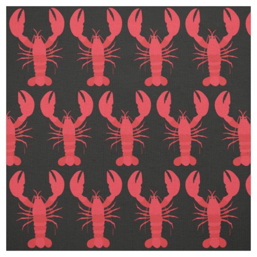 Tissu d'impression de homard noir (Échantillon)