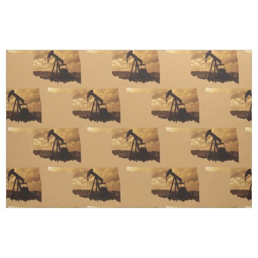 Tissu d'impression de Jack de pompe à huile de (Fat Quarter)