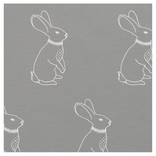 Tissu d'impression de lapin (Fermer)