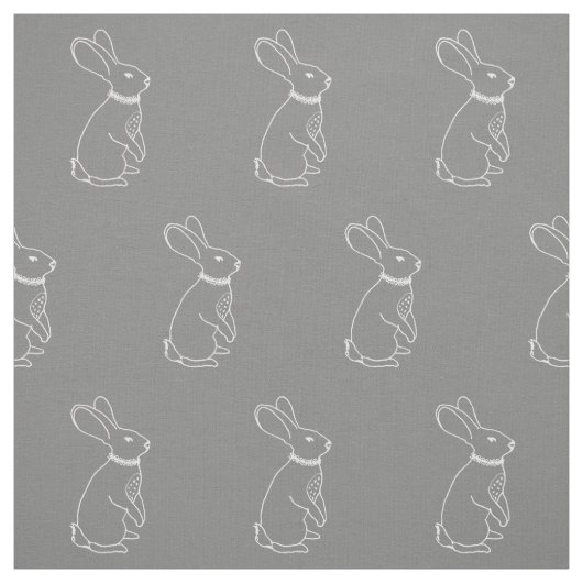 Tissu d'impression de lapin (Échantillon)