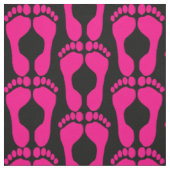 Tissu d'impression de pieds roses (Échantillon)