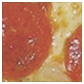 Tissu d'impression de pizza (Fermer)