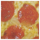 Tissu d'impression de pizza (Échantillon)