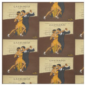 Tissu d'impression de poster vintage de danseurs (Échantillon)