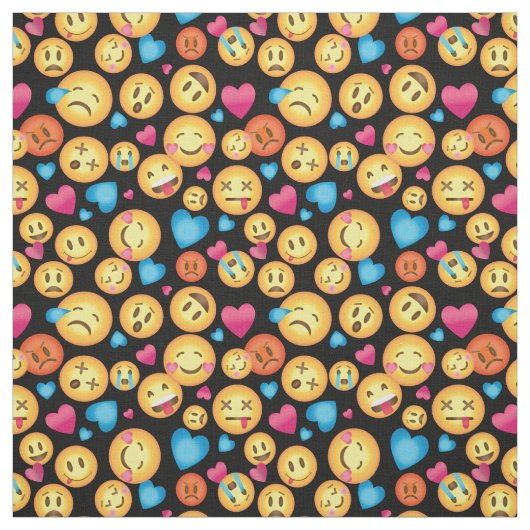 Tissu d'impression d'Emoji d'amusement (Échantillon)