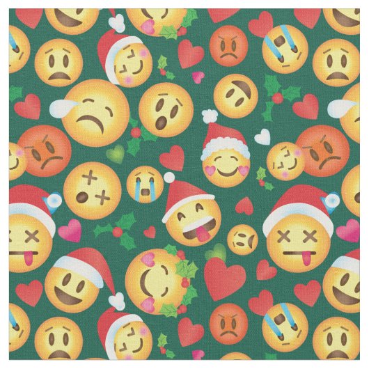 Tissu d'impression Emoji Noël (Fermer)