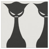 Tissu d'impression en silhouette de chat noir goth (Fermer)