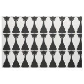 Tissu d'impression en silhouette de chat noir goth (Fat Quarter)